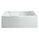 60-in L x 32-in W Rectangular Alcove Bathtub with Right-Hand Drain in White