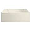 60-in L x 32-in W Rectangular Alcove Bathtub with Right-Hand Drain in Biscuit