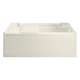 60-in L x 32-in W Rectangular Alcove Bathtub with Right-Hand Drain in Biscuit