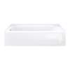 Ensemble 71171110-LNR-0 60-in L x 30-in W Rectangular Skirted Bathtub with Left-Hand Drain in White