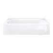 Ensemble 7137L-5405NC-0 60-in x 30-in Bathtub, Walls and Door Kit, in White/Nickel with Clear Glass