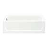 60-in L x 30-in W Rectangular Skirted Bathtub with Left-Hand Drain in White