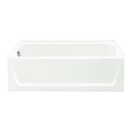 71171112-LNR Ensemble 60-in L x 30-in W Rectangular Skirted Bathtub with Left-Hand Drain in White