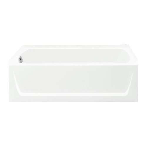 60-in L x 30-in W Rectangular Skirted Bathtub with Left-Hand Drain in White