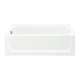 60-in L x 30-in W Rectangular Skirted Bathtub with Left-Hand Drain in White