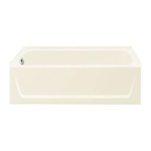 60-in L x 30-in W Rectangular Skirted Bathtub with Left-Hand Drain in Biscuit