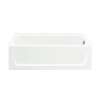 28.38-in x 60-in x 30-in Vikrell Rectangular Skirted Bathtub with Right-Hand Drain and Wall Surround in White