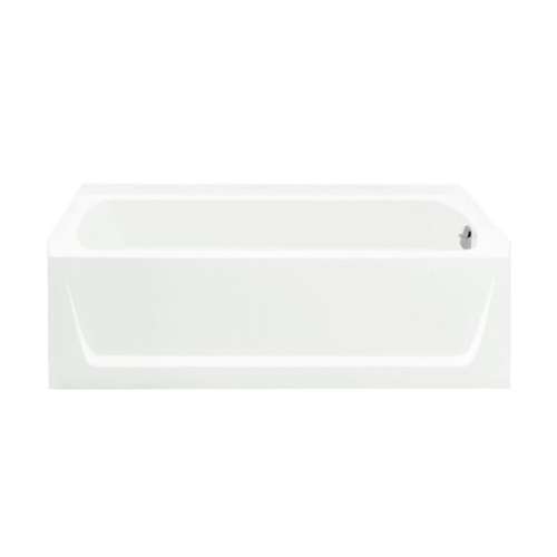28.38-in x 60-in x 30-in Vikrell Rectangular Skirted Bathtub with Right-Hand Drain and Wall Surround in White