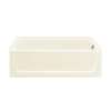 60-in L x 30-in W Rectangular Skirted Bathtub with Right-Hand Drain in Biscuit