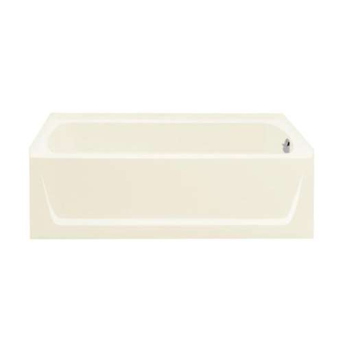 60-in L x 30-in W Rectangular Skirted Bathtub with Right-Hand Drain in Biscuit