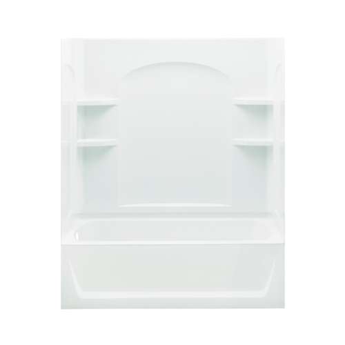 Ensemble Vikrell 60.25-In X 32-In X 74-In Bathtub And Wall Surround With Left Hand Drain