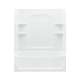 74-in x 32-in x 60.25-in Vikrell Rectangular Skirted Bathtub with Left-Hand Drain and Wall Surround in White