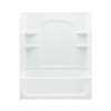 76-in x 32-in x 60.25-in Vikrell Rectangular Skirted Bathtub with Left-Hand Drain and Wall Surround in White