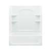 Ensemble 71220116-0 74-in x 32-in x 60-in Vikrell Wall and Floor 4-Piece Alcove Shower Kit with Bathtub in White