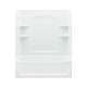 Ensemble 71220118-0 76-in x 32-in x 60-in Vikrell Wall and Floor 4-Piece Alcove Shower Kit with Bathtub in White