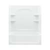 Ensemble 71220122-0 76-in x 32-in x 60-in Vikrell Wall and Floor 4-Piece Alcove Shower Kit with Bathtub in White