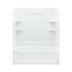Ensemble 71220122-0 76-in x 32-in x 60-in Vikrell Wall and Floor 4-Piece Alcove Shower Kit with Bathtub in White