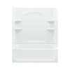 76-in x 32-in x 60-in Vikrell Wall and Floor 4-Piece Alcove Shower Kit with Bathtub in White