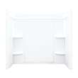 Ensemble 7132R-5405NC-D-0 60-in x 32-in Bathtub, Walls and Door Kit, in White/Nickel with Clear Glass