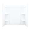 55-in x 60-in x 33.25-in Vikrell Bathtub Wall Surround in White
