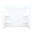 Ensemble 7137L-5405NC-0 60-in x 30-in Bathtub, Walls and Door Kit, in White/Nickel with Clear Glass