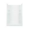 Ensemble 72130106-0 77-in x 35.25-in x 60-in Vikrell Wall and Floor 4-Piece Alcove Shower Kit in White