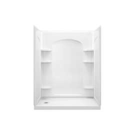 72180110 Ensemble 72.5-in x 32-in x 60-in Vikrell Wall and Floor 4-Piece Alcove Shower Kit
