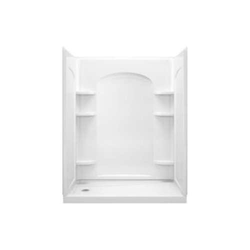 72180110 Ensemble 72.5-in x 32-in x 60-in Vikrell Wall and Floor 4-Piece Alcove Shower Kit