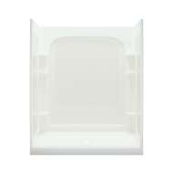 77-in x 34-in x 60-in Vikrell Wall and Floor 4-Piece Alcove Shower Kit in White