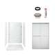 77-in x 36-in x 48-in Vikrell Wall and Floor 5-Piece Alcove Shower Kit in Silver with Frosted Glass