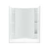 77-in x 36-in x 48-in Vikrell Wall and Floor 4-Piece Alcove Shower Kit in White