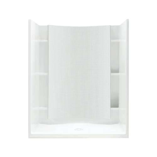 77-in x 36-in x 48-in Vikrell Wall and Floor 4-Piece Alcove Shower Kit