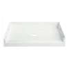 48-in x 36-in Shower Base, Walls and Door Kit, in White/Nickel with Clear Glass