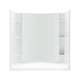Accord 72270100-0 77-in x 36-in x 60-in Vikrell Wall and Floor 4-Piece Alcove Shower Kit in White