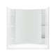 77-in x 36-in x 60-in Vikrell Wall and Floor 4-Piece Alcove Shower Kit in White