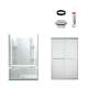 74.5-in x 36-in x 48-in Vikrell Wall and Floor 5-Piece Alcove Shower Kit in Silver with Frosted Glass