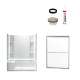 74.5-in x 36-in x 60-in Vikrell Wall and Floor 5-Piece Alcove Shower Kit in Nickel with Clear Glass