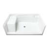 60-in x 36-in Shower Base, Walls and Door Kit, in White/Nickel with Clear Glass