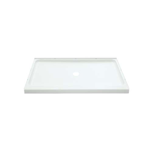 Store+ 7232-5475NC-0 48-in x 34-in Shower Base, Walls and Door Kit, in White/Nickel with Clear Glass