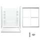 Store+ 7233-5475SC-0 60-in x 34-in Shower Base, Walls and Door Kit, in White/Chrome with Clear Glass