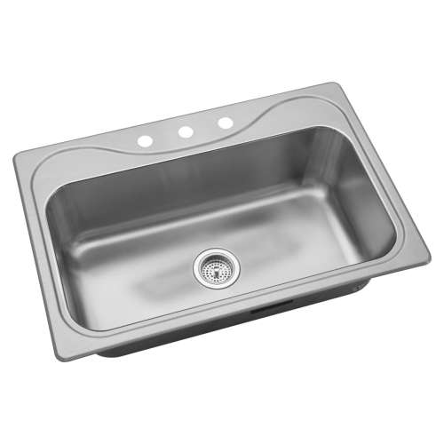 Southhaven 33-in. Single Bowl Drop-in 18 Gauge Stainless Steel Kitchen Sink - In Multiple Configurations
