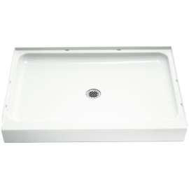 Ensemble 72121100-LNR-0 Shower Base 34-in L x 48-in W with Center Drain in White