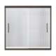 Frameless Sliding Shower Door 55.5-in H x 56.625-59.625-in W with Clear Glass in Deep Bronze