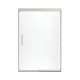 Frameless Sliding Shower Door 70.0625-in H x 44.625-47.625-in W with Frosted Glass in Brushed Nickel