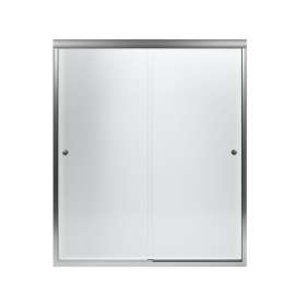 Finesse 54.625 To 59.625-In X 70.0625-In Frameless Sliding Alcove Shower Door With Frosted Glass