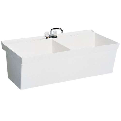 23.375-in D x 45.375-in W x 13-in H Veritek Utility Tub in White