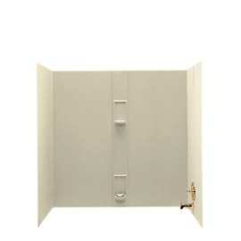 30-in D x 60-in W x 60-in H Solid Surface Bathtub Wall Kit
