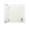 30-in D x 60-in W x 57-in H Veritek Bathtub Wall Kit in White