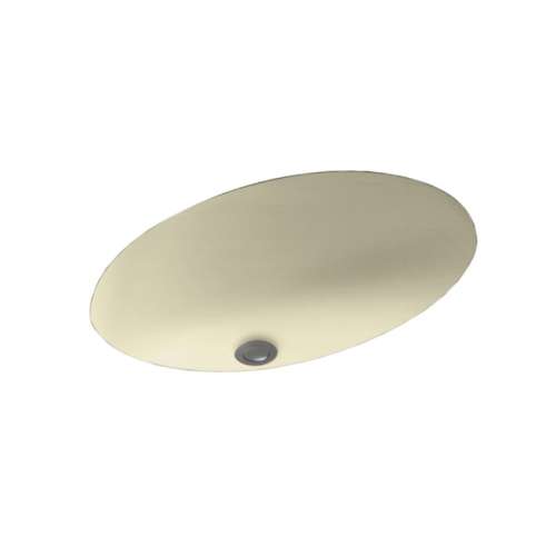 19.625-in W x 16-in D x 5.625-in H Solid Surface Undermount Bathroom Sink in Bone