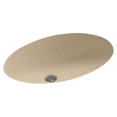 22.5-in W x 16-in D x 5.625-in H Solid Surface Undermount Bathroom Sink in Bermuda Sand